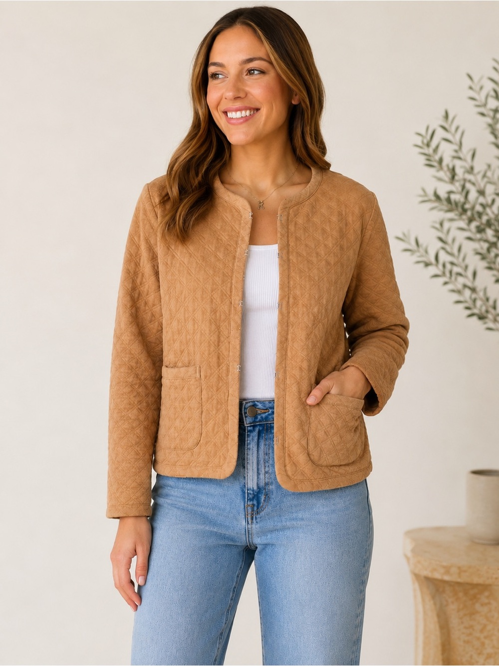 J. Crew Quilted Jacket - Brown - Large